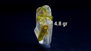Turmalin Zielony Verdelit w Kwarcu |4.8gr| Minerał Surowy Kryształ Kamień 