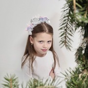 Opaska Candyland, korona różowa, świąteczna ozdoba do włosów z cukierkami