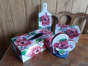 Chustecznik, szkatułka, deska - decoupage