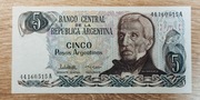 Argentyna 5 Pesos Argentinos 1984  P-312a.2 UNC