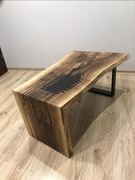 Stolik kawowy drewno orzech włoski.