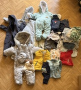 Kombinezony, spodenki, kamizelka, śpioszki i body