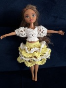 Ręcznie robiony zestaw na szydełku dla lalki Barbie Dream Besties