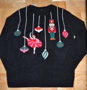 9* Esmara Świąteczny sweter choinkowe bombki  40/42