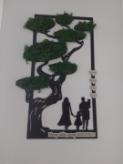 Dekoracja ścienna Drzewo Rodzinne z mchem – Personalizowana