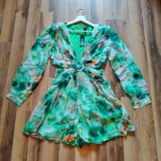 Kombinezon kolorowy zwiewny Boohoo 40/L idealny na wesele imprezy na lato