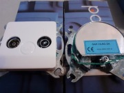 Gniazdo RTV przelotowe 10dB Polo Optima białe - nowe