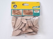 WOLFCRAFT drewniane płytki łączeniowe, lamelki 61x23x4 mm, 50 szt. Nowe