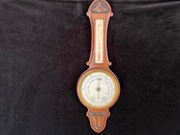 STYLOWY DĘBOWY BAROMETR TERMOMETR C7