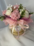 Bukiet świec sojowych. flower box