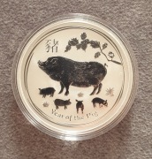 Lunar 2 II 2019 Rok świni 1oz srebro 