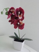 Sztuczny kwiat storczyk w doniczce