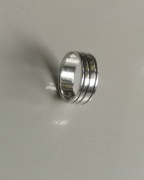 pierścionek /obrączka  srebro rodowane 