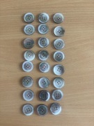 Guziki z muszli abalone, naturalne 