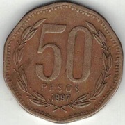 Chile 50 pesos 1997 25 mm nr 2