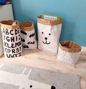 L średni Eko worek na zabawki wzory kosz pojemnik przechowywanie abawek