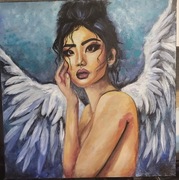 Obraz ręcznie malowany Anioł dalekiego wschodu