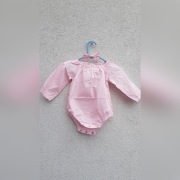 Nowe body różowe komplet z kokardą rozm 74/80