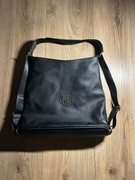 Czarna torebka damska L&B z czerwonym wnętrzem