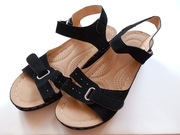 Sandały damskie lekkie, wygodne rozm. 39/40 CZARNE