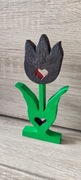 Figurka z drewna, tulipan czarny, dekoracja