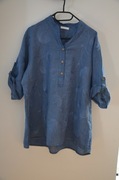 niebieska bluzka  len r. 44/46 made in iTALY