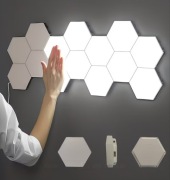Lampa ścienna LED hexagon dowolne wzory barwa biała 6szt.