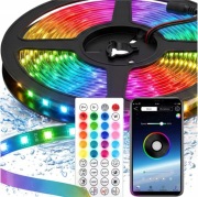 TAŚMA LED RGB WODOODPORNA 10M BLUETOOTH PASEK STEROWANIE APLIKACJĄ PILOT