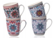 Flanacom Zestaw 4 Kubków Marokańskich Boho Ceramika 300ml