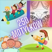 kolorowanki dla dziewczynek -  motylki - 250 obrazków