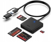 Czytnik kart pamięci USB - USB C szybki transfer danych czarny
