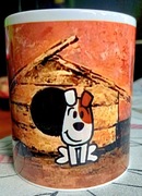 Nowy Kubek Ceramiczny Reksio prezent dla fana bajki PRL dziadka babci 