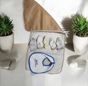 Zestaw dla niemowlaka uniwersalny skarpetki przewijak śliniaczek bawełna