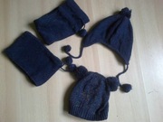 czapka x 2 komin x2 zestaw 