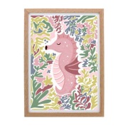 Plakat do pokoju dziecięcego, wymiary 30x40 cm / konik morski 