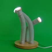 Designerska organiczna lampa stojąca, handmade