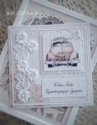 Kartka ślubna, personalizowana, ręcznie robiona, pamiątka ślubu.