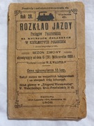 ROZKŁAD JAZDY POCIĄGÓW PASAŻERSKICH - ZIMA 1908 - KRÓLESTWO POLSKIE