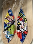 Kolczyki z japońskich koralików.