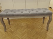 Ławka tapicerowana, styl francuski, drewno egzotyczne, solidna, stylowa