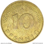 10 fenigów 1971, Niemcy "J" 