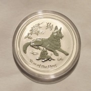 Moneta 1$ AUD srebrna 1 oz 1 uncja Lunar II: Rok Psa (Year of the Dog) 