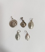 Medalik srebro 925 zestaw 5 sztuk 