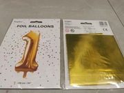 2 x balony foliowe na roczek 1 rok złote nowe
