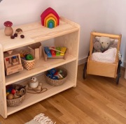 Regał drewniany sosna z 3 półkami 30x80cm