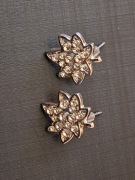 Srebrne kolczyki w kształcie LIŚCIA MARIHUANY 12x11mm NOWE+OPAKOWANIE