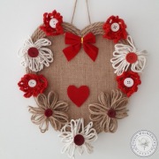 Ręcznie wykonana dekoracja na Walentynki