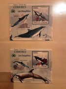 Komory 2009 Mi 2445-9  delfiny  komplet lux bloków zestaw idealny