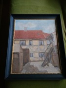 Weduta przedwojenny sygn. olejny obraz