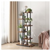 Kwietnik, regał, stojak na kwiaty 113x60x20cm czarno- brązowy  